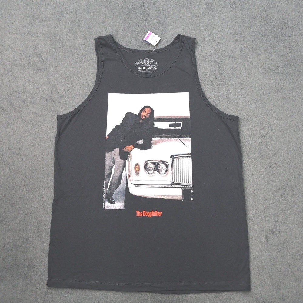 American Rag Snoop Dogg Tha Doggfather Black Graphic Tank Top Mens XXL New